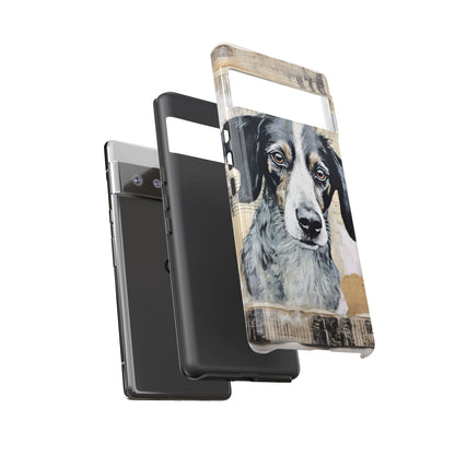 Rustic Dog Portrait – Vintage Collage Style