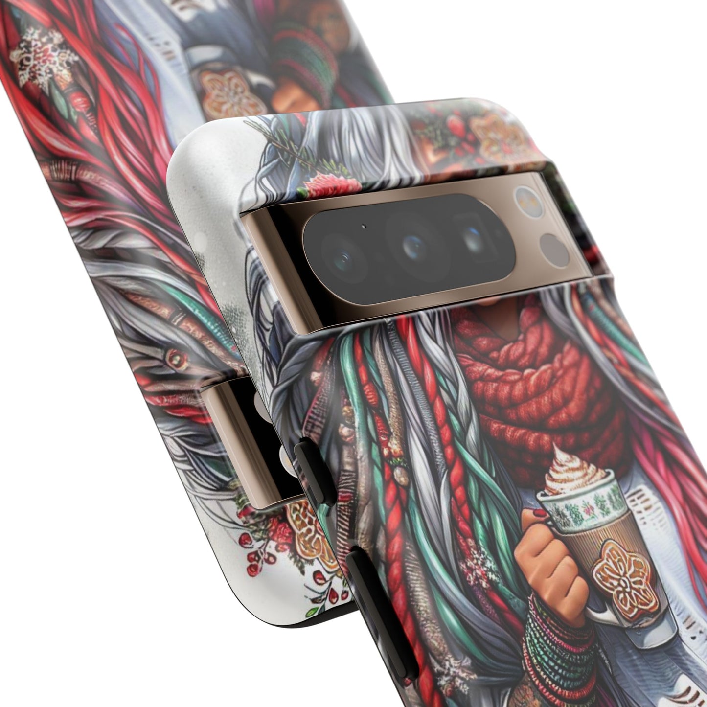 Boho Winter Queen – Cozy Dreads & Holiday Vibes Mobile Cover