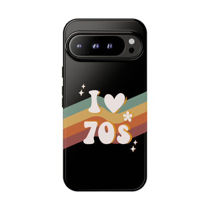 Retro "I Love 70s" Phone Case – Vintage Groovy Design for iPhone, Samsung & Google Pixel