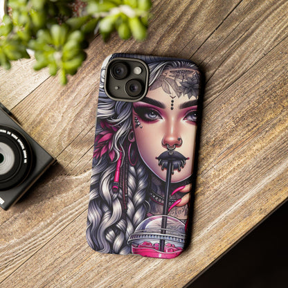 Icy Rebel – Silver Dreads & Edgy Street Chic Mobile Cover