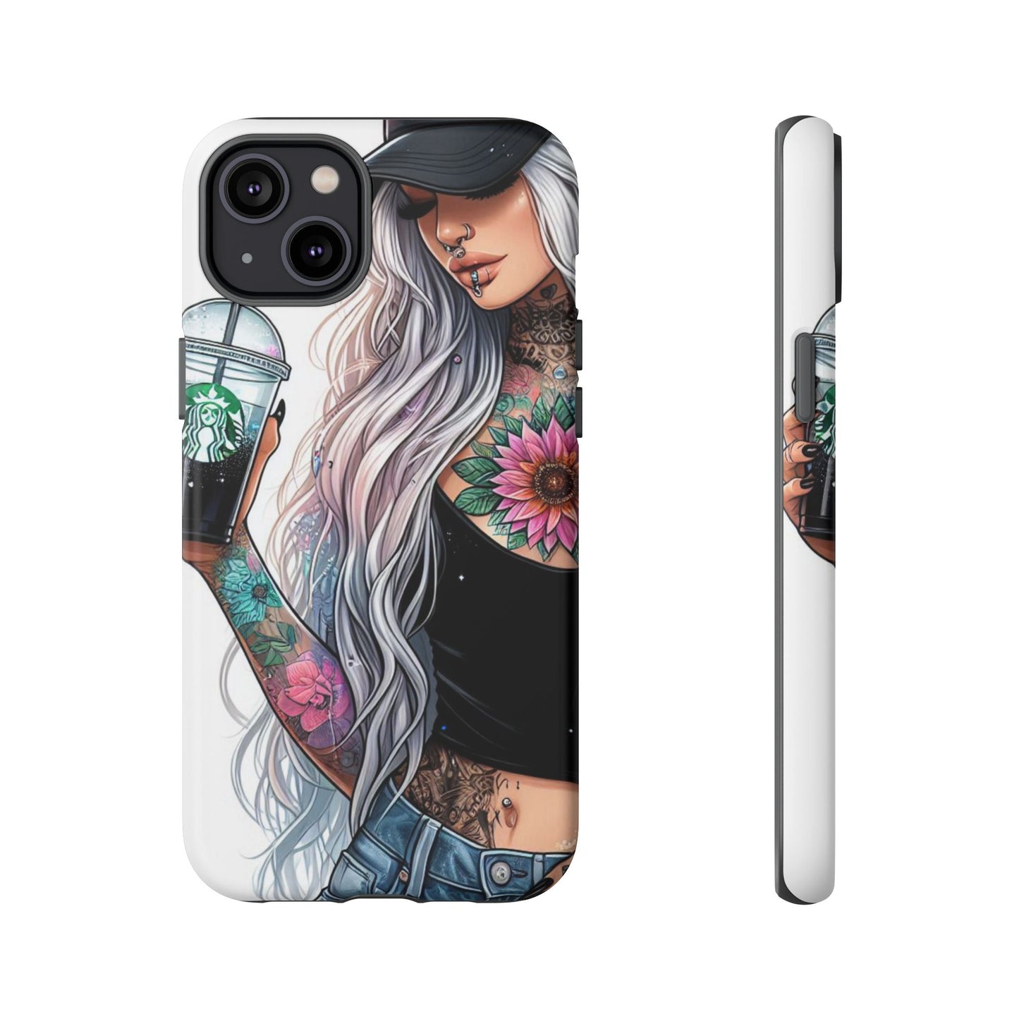Tattooed Coffee Queen – Edgy Urban Aesthetic Mobile Cover