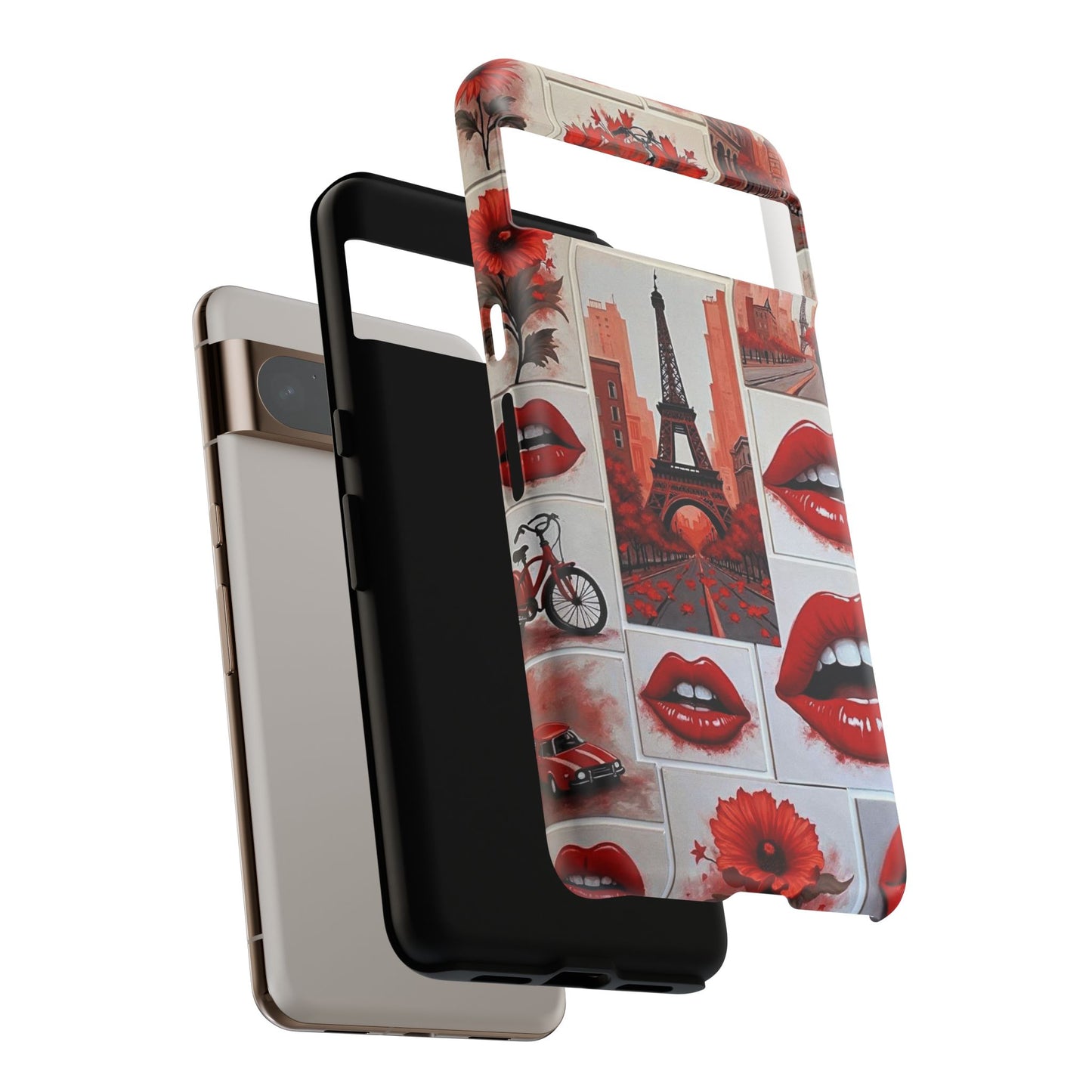 Red Lips & Eiffel Tower Phone Case