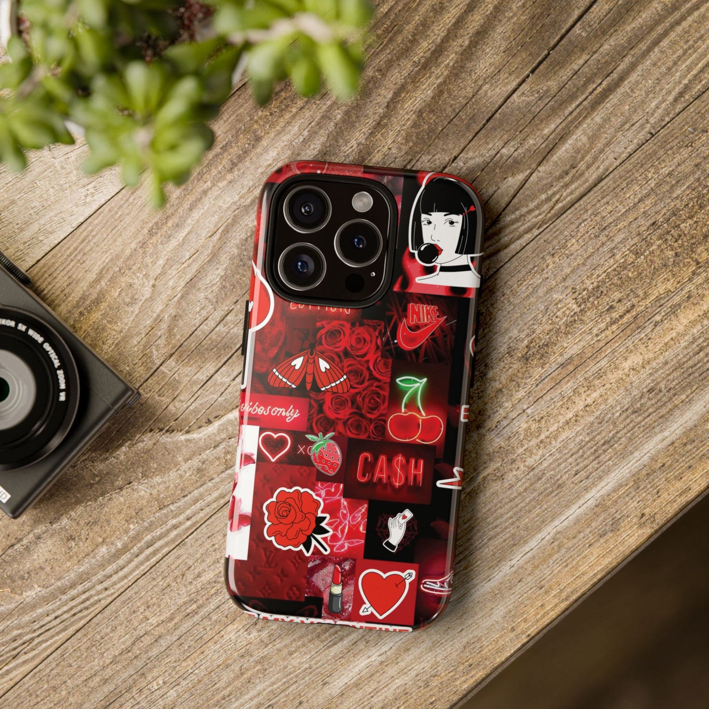 Red Pop Art Neon Vibes Phone Case