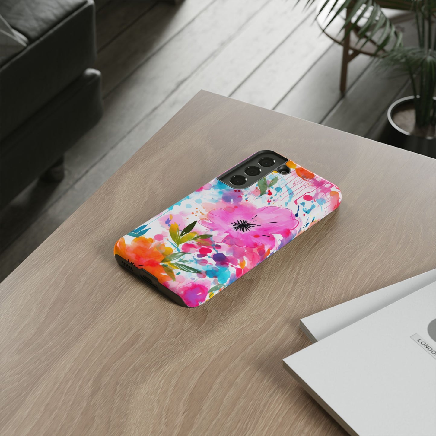 Vibrant Watercolor Floral Phone Case – Artistic & Colorful Design