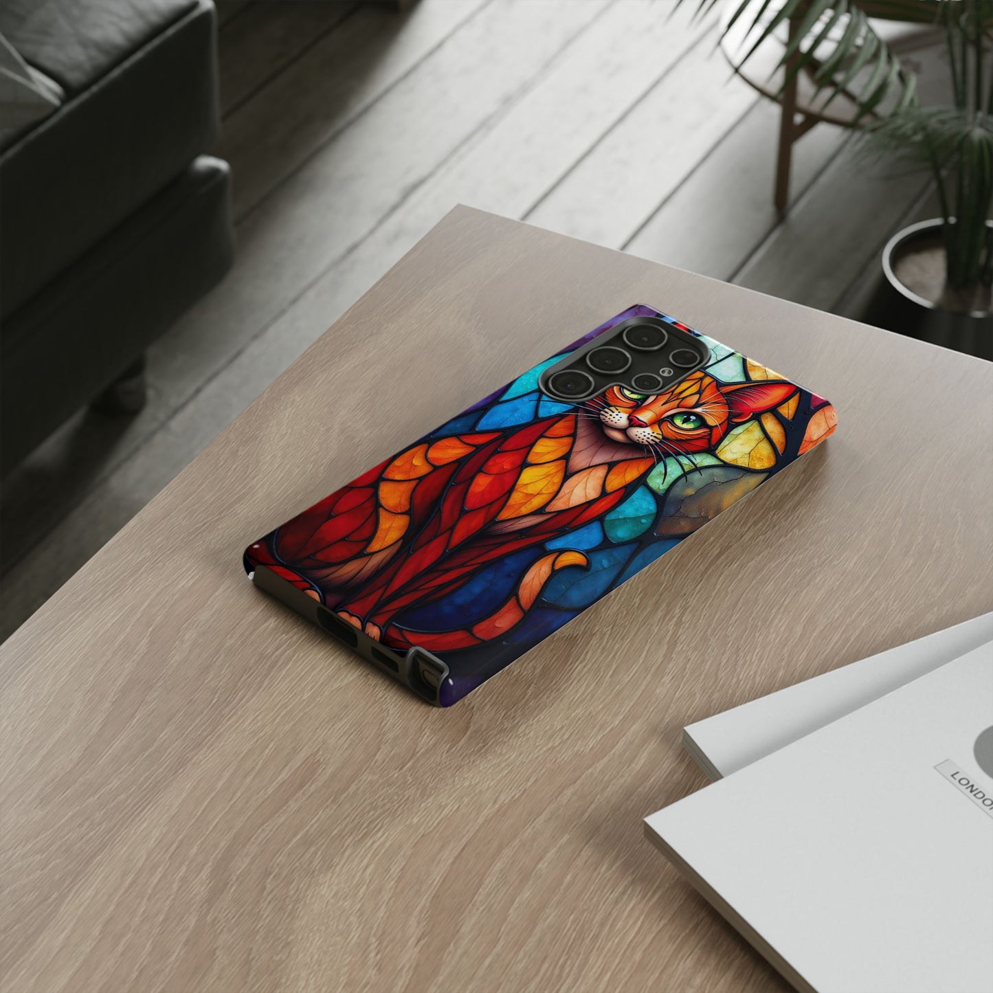 Geometric Cat: Colorful Abstract Portrait