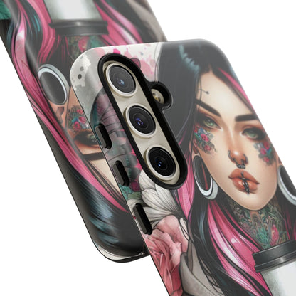 Tattooed Coffee Lover Art Mobile Case