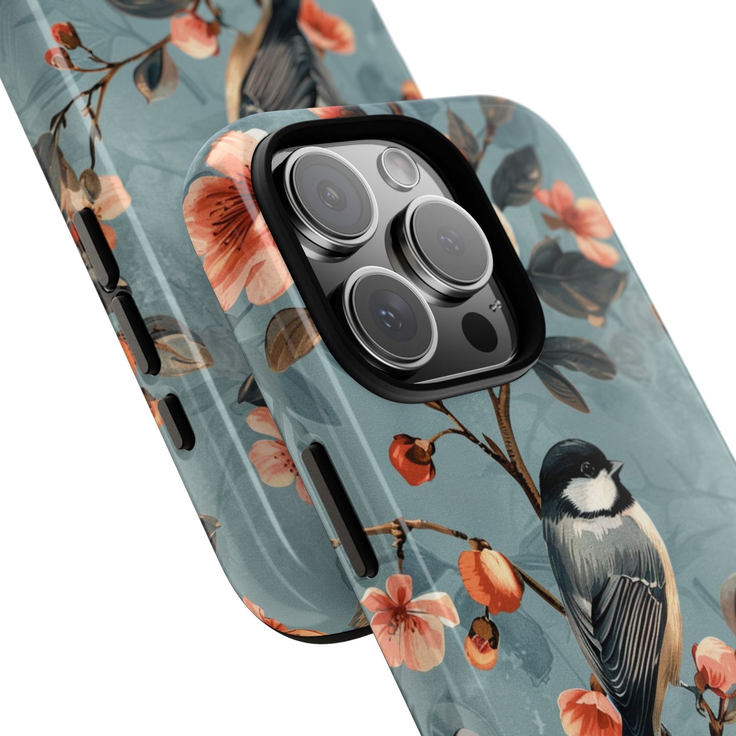 Floral Bird Phone Case - Elegant Nature-Inspired Cover for iPhone, Samsung & Google Pixel