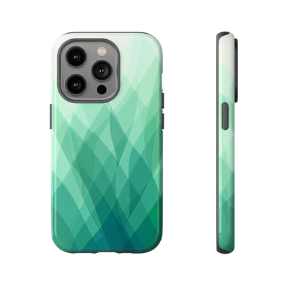 Verdant Flow – Abstract Green Wave Phone Case for iPhone, Samsung & Pixel