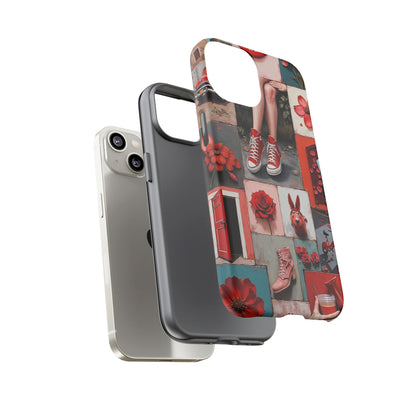 Red Sneakers & Roses Collage Phone Case