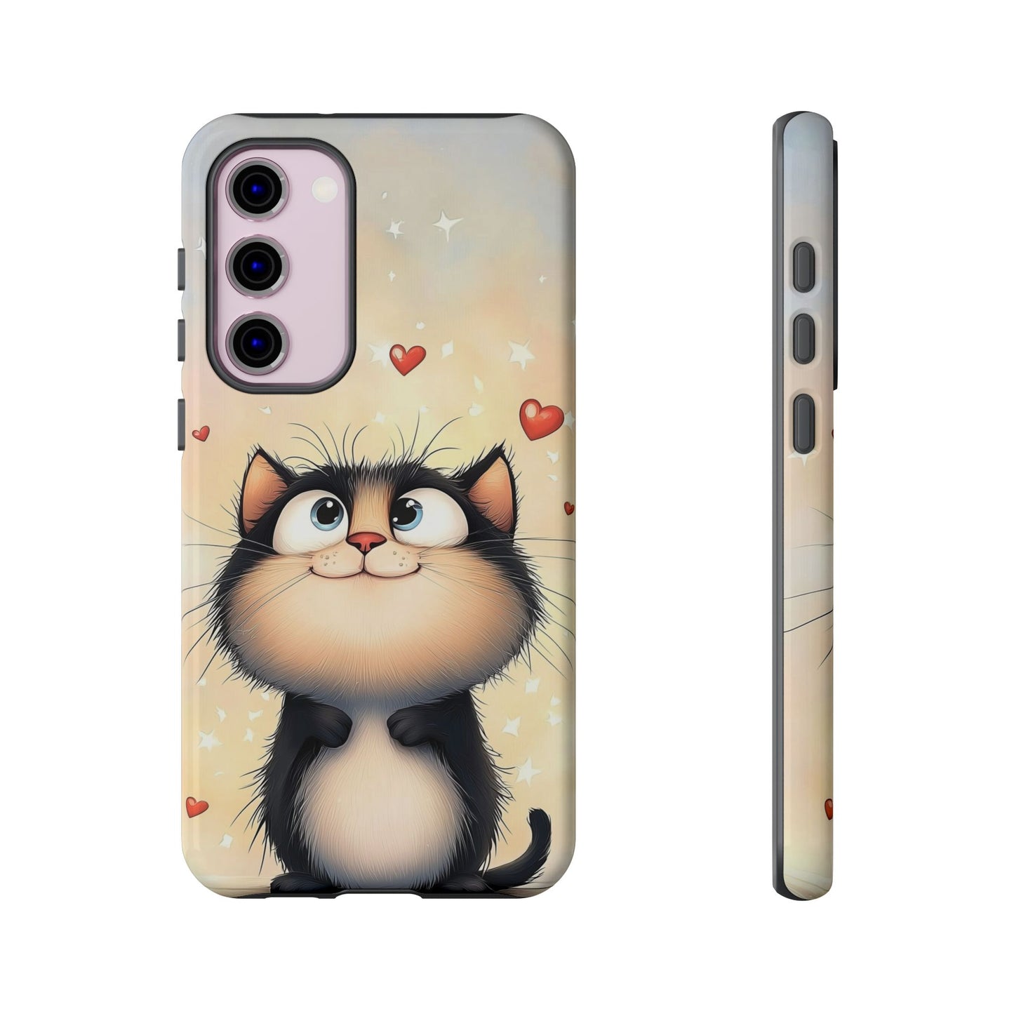 Cute Kitty Love Phone Case – Adorable Anime Cat Design for iPhone, Google Pixel & Samsung