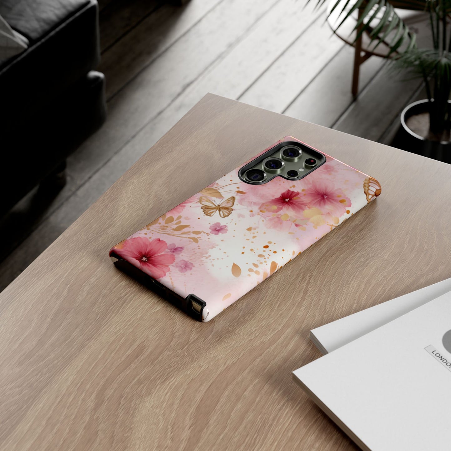 Blush Elegance Floral Mobile Case