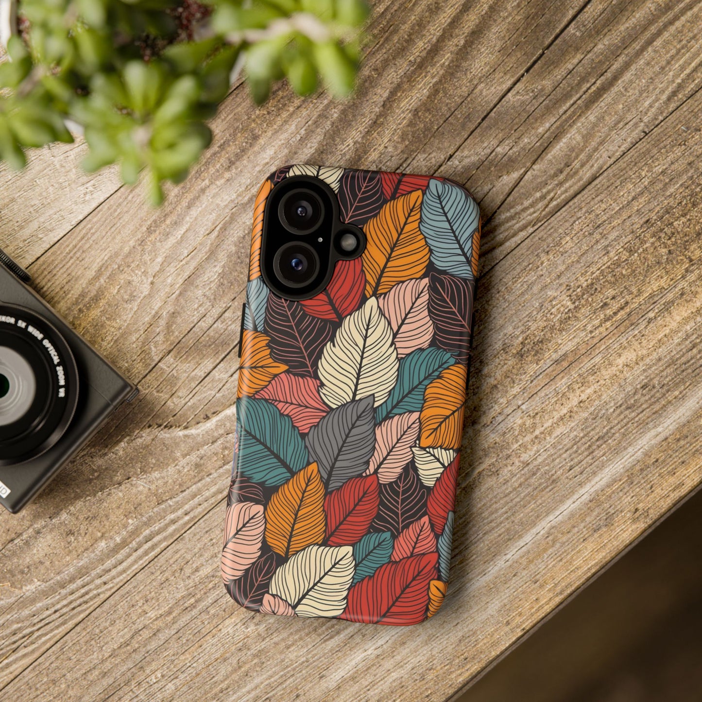 Colorful Abstract Leaves Pattern Design