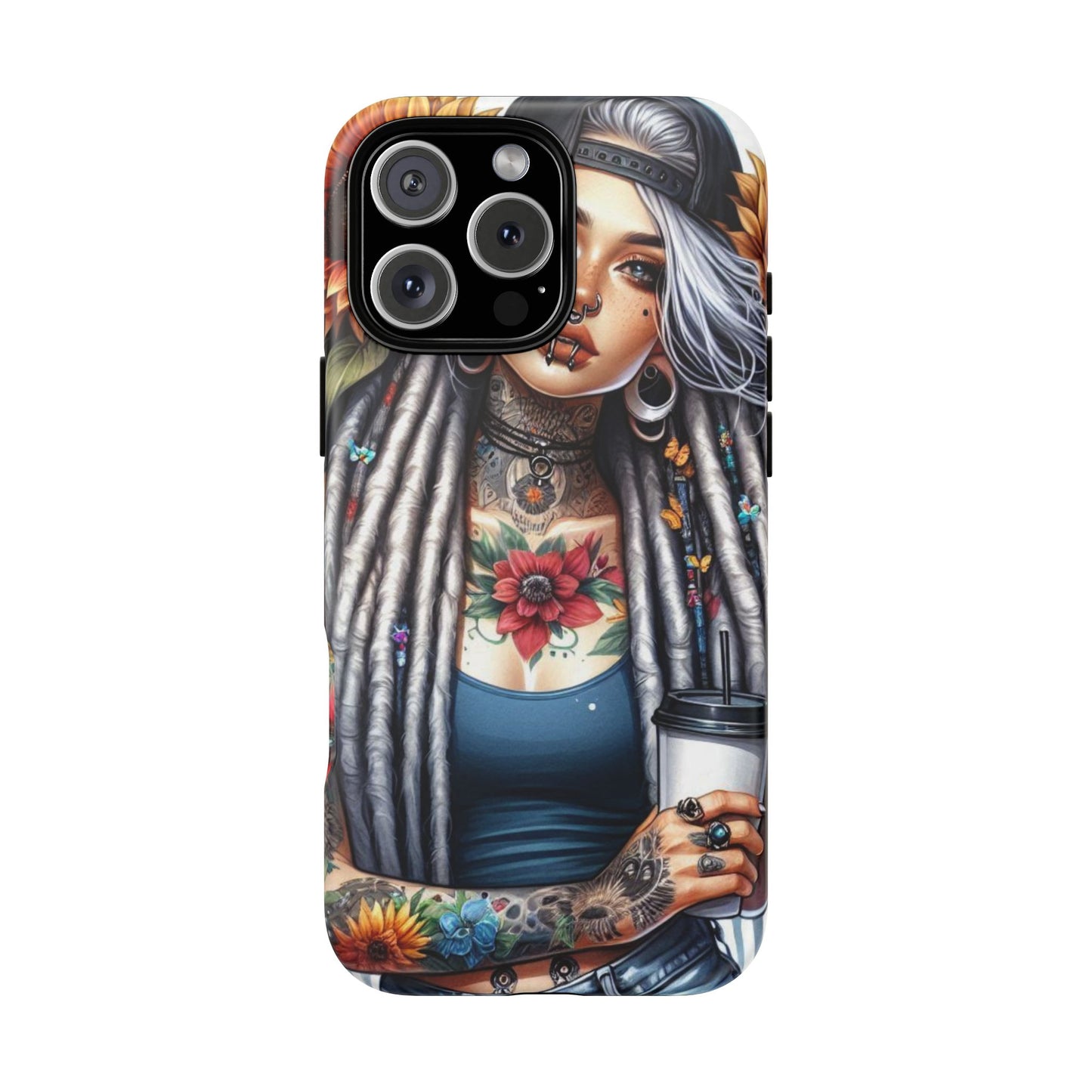 Sunflower Queen – Boho Rebel Tattoo Mobile Cover