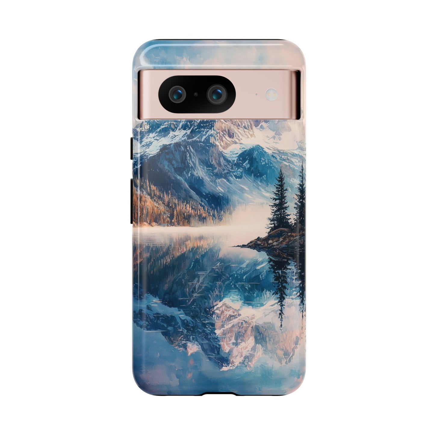 Mountain Lake Reflection Phone Case – Tranquil Nature Vibes for iPhone, Pixel & Samsung