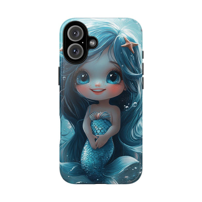 Bubble Bliss - Cute Chibi Mermaid Ocean Phone Case for iPhone, Samsung & Pixel