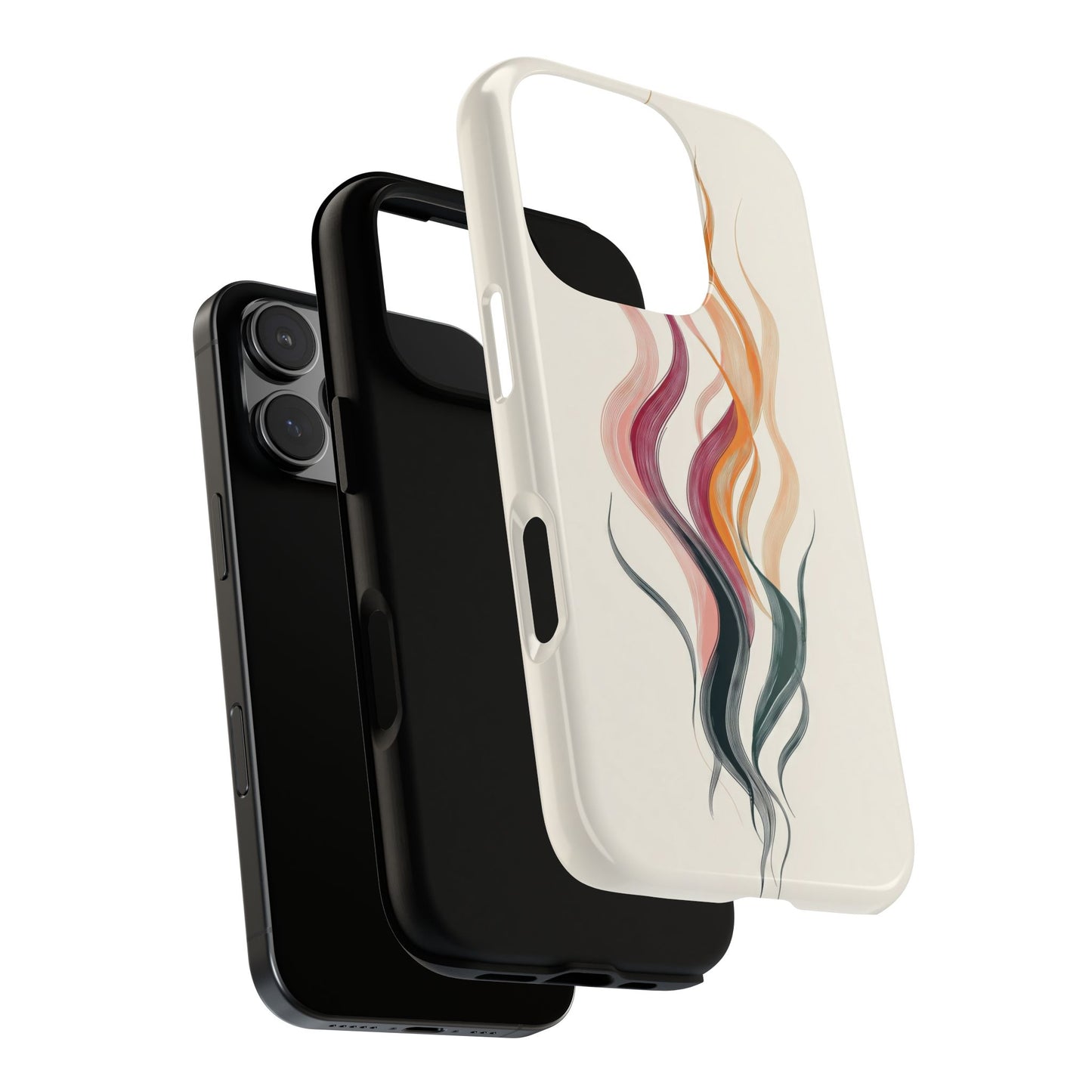Whispering Waves – Elegant Line Art Abstract Phone Case for iPhone, Samsung & Pixel
