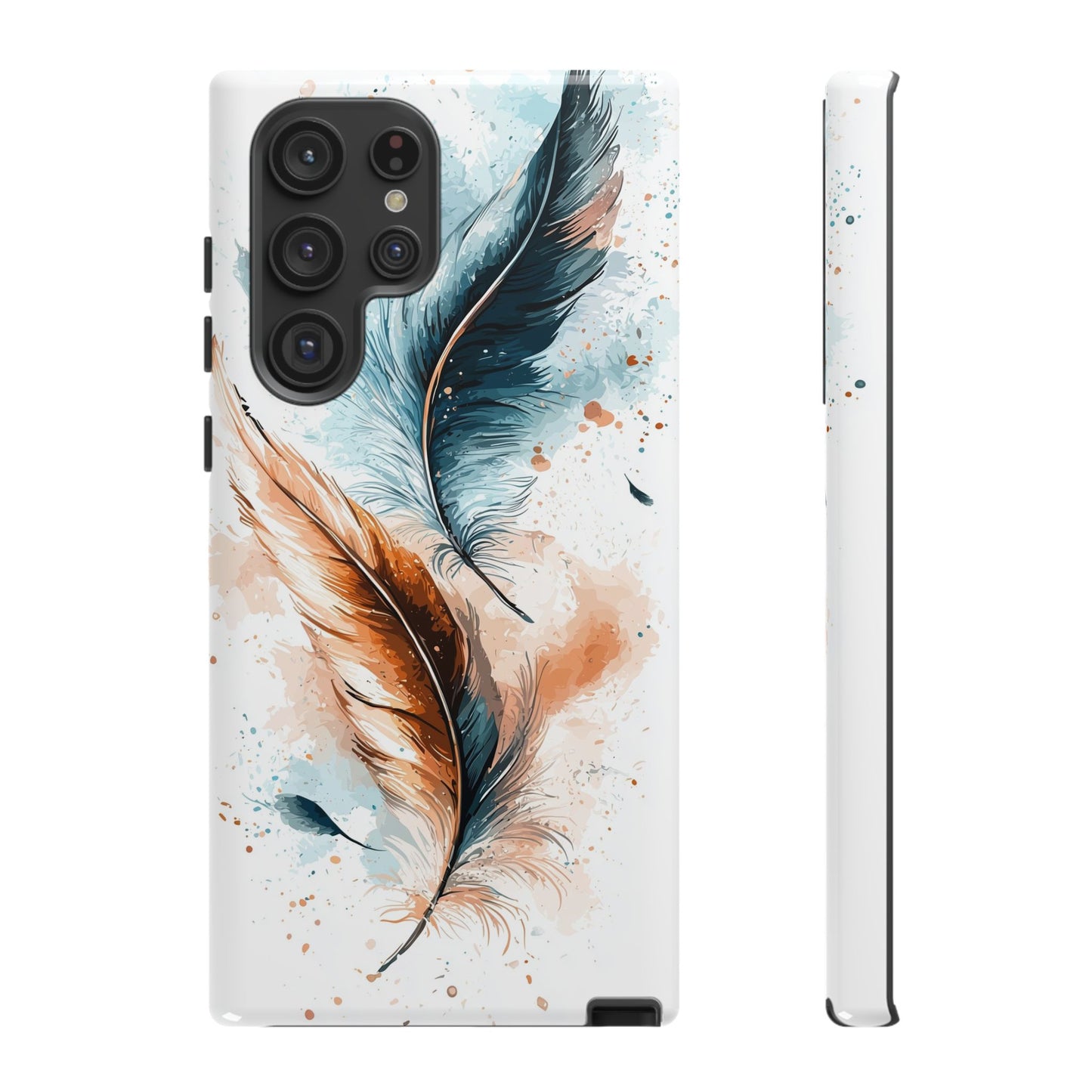 Feather Glow Watercolor Phone Case for iPhone, google Pixel & Samsung
