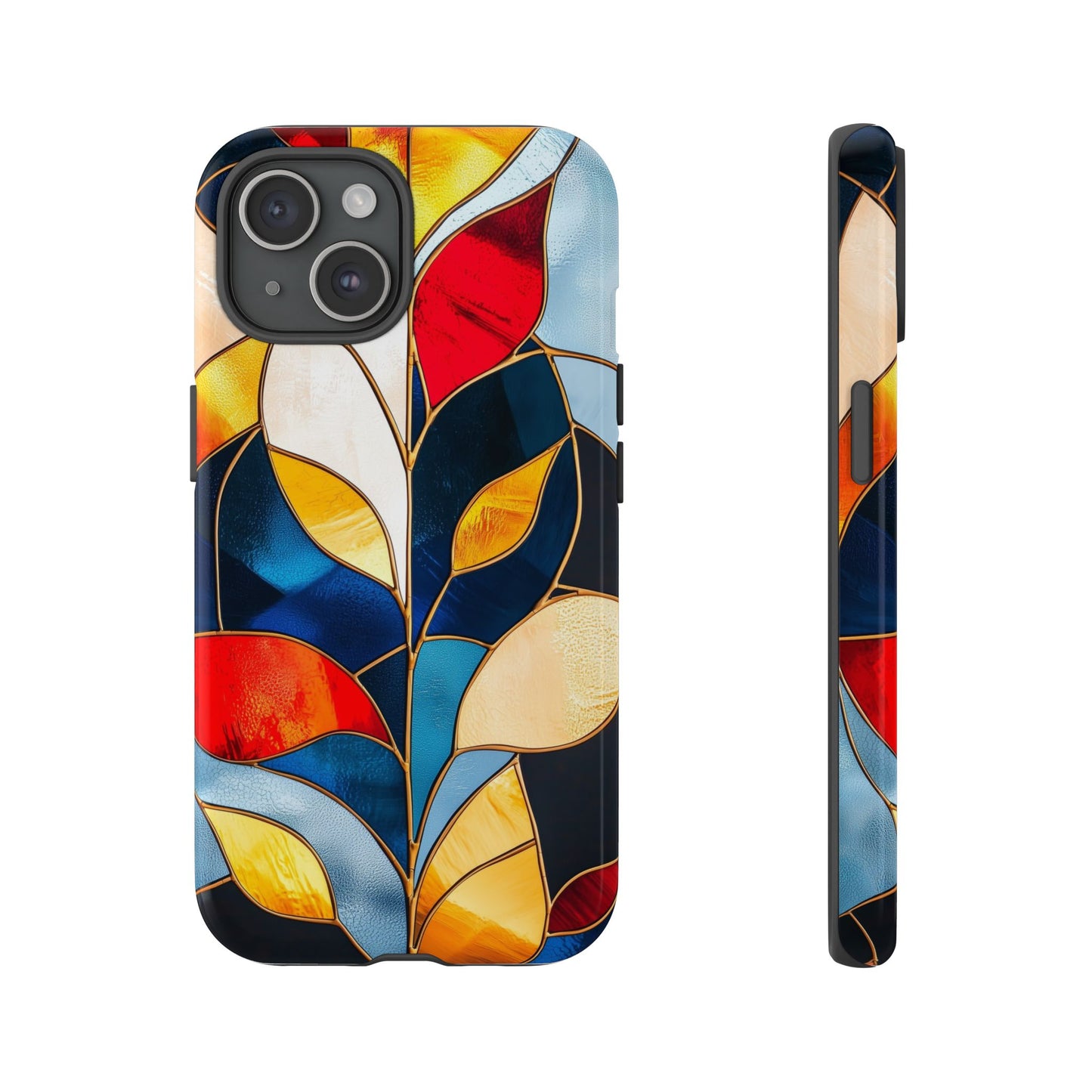 Ember Bloom – Vivid Leaf Mosaic Phone Case for iPhone, Samsung & Pixel