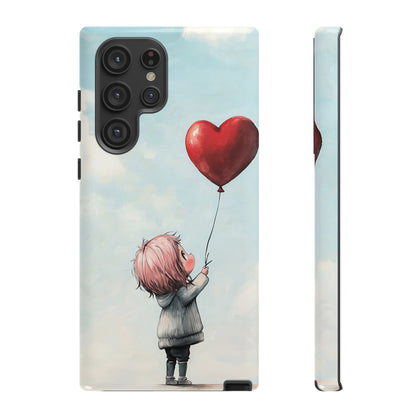 Anime Heart Balloon Phone Case – Dreamy & Cute Art for iPhone, Google Pixel & Samsung