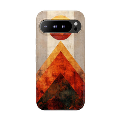 Boho Sun & Peaks Geometric Phone Case for iPhone, Pixel & Samsung