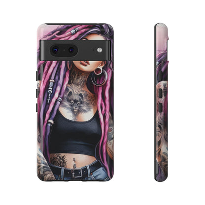 Tattooed Rebel – Gothic Cat Spirit Mobile Cover