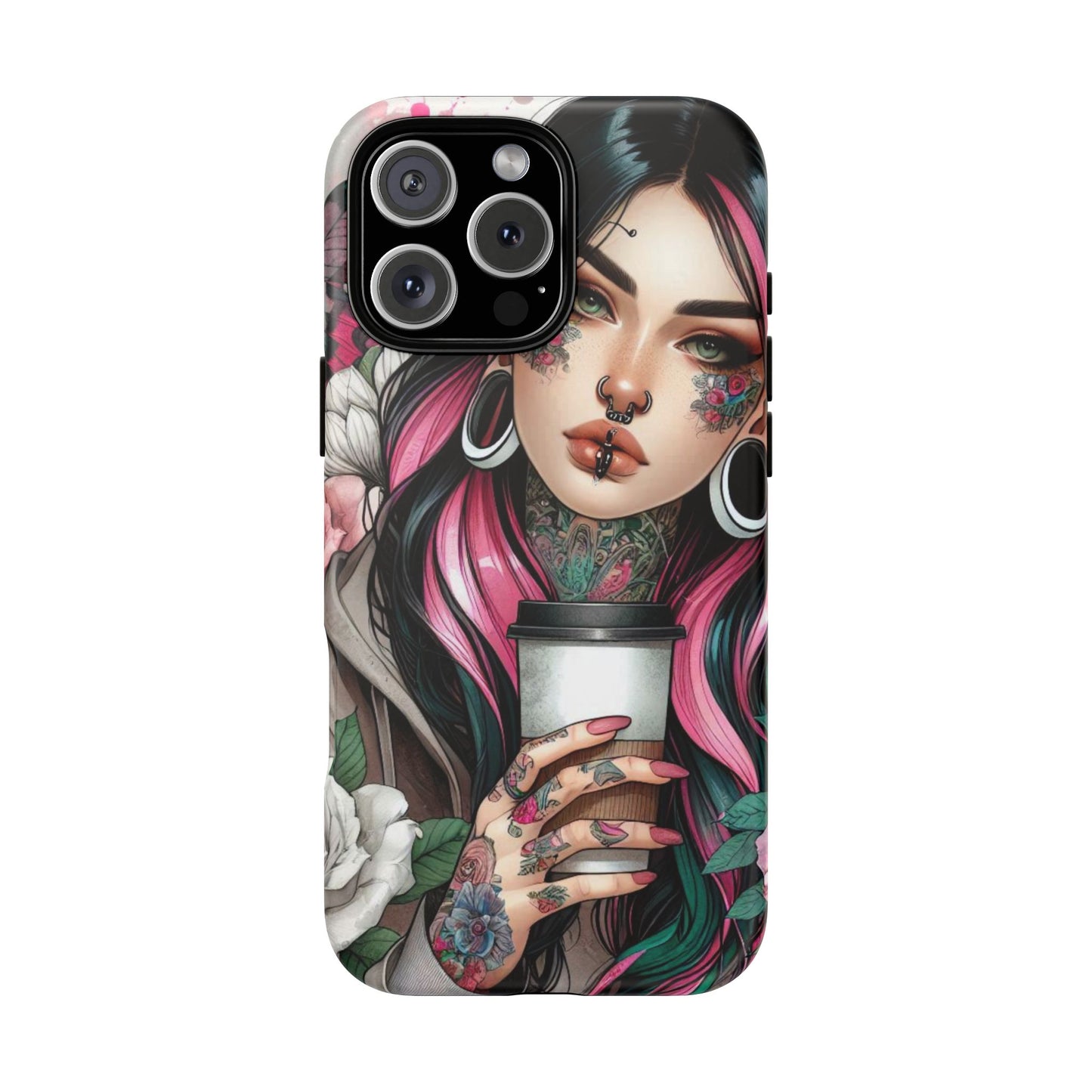 Tattooed Coffee Lover Art Mobile Case