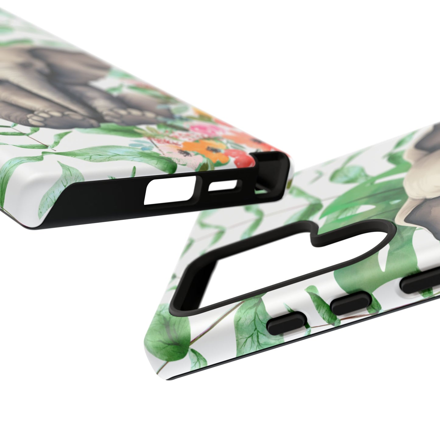 Cute Baby Elephant Mobile Cover – Floral & Tropical Aesthetic