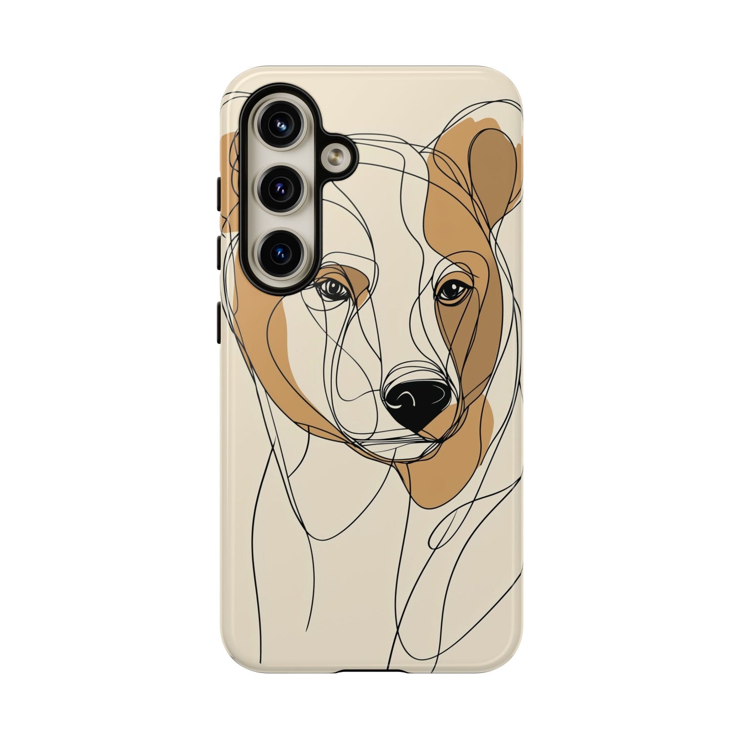 Soul of the Wild: Minimal Bear Portrait Phone Case for iPhone, Samsung & Pixel