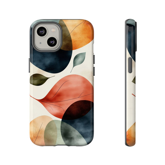 Tranquil Tones Terrazzo Leaves Print Phone Case for iPhone, Pixel & Samsung