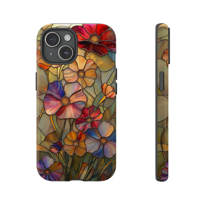 Whispers of Spring – Stained Glass Wildflower Phone Case for iPhone, Samsung & Pixel