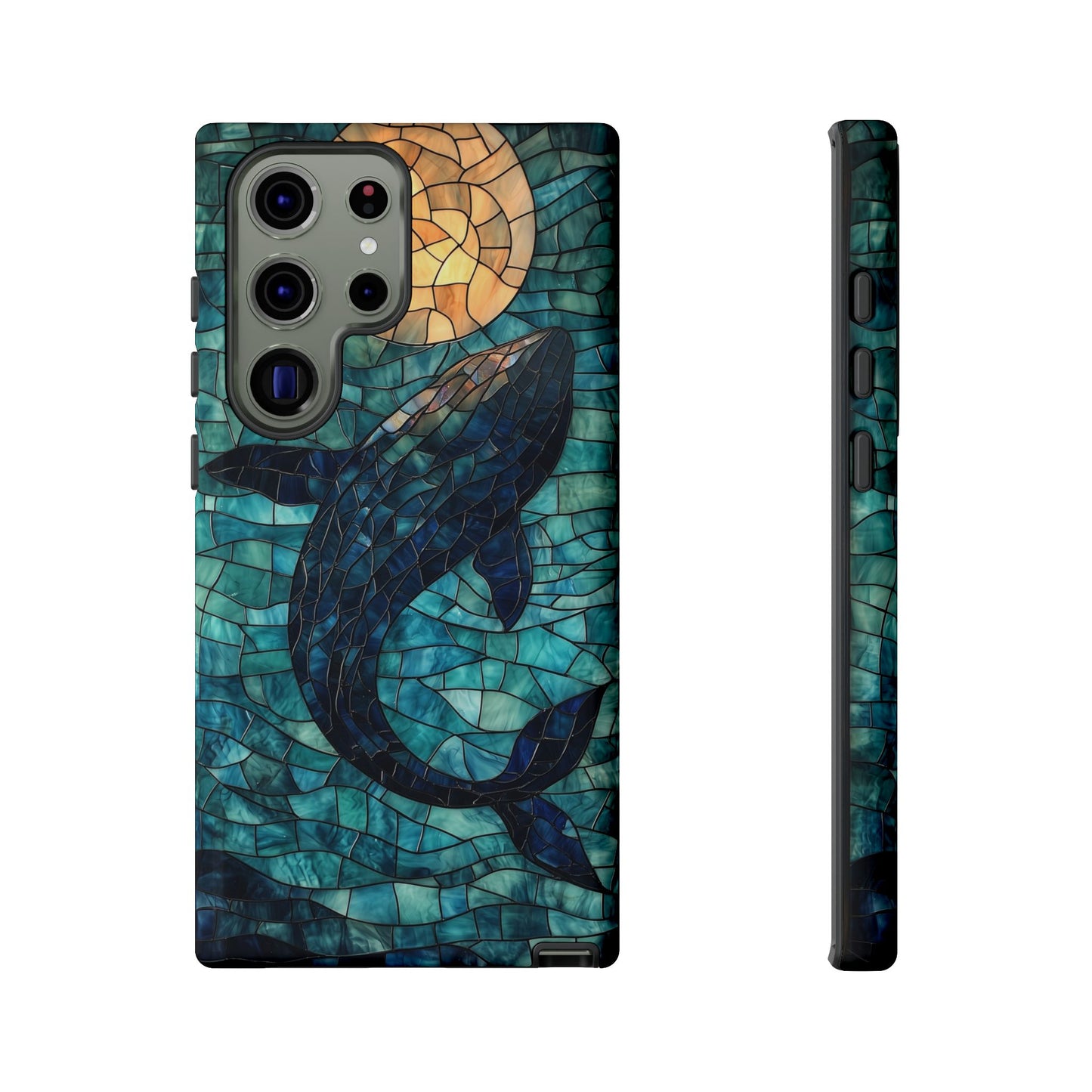 Ocean Dream – Mosaic Glass Whale Phone Case for iPhone, Samsung & Pixel