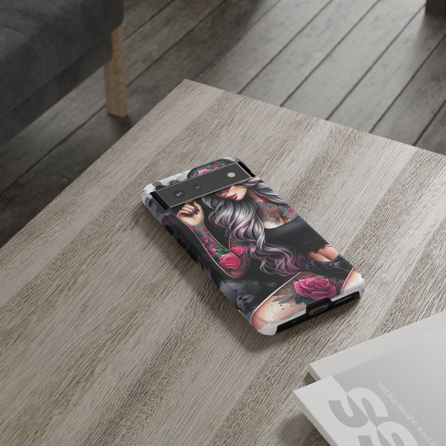 Ink & Roses – Edgy Floral Rebel Mobile Cover