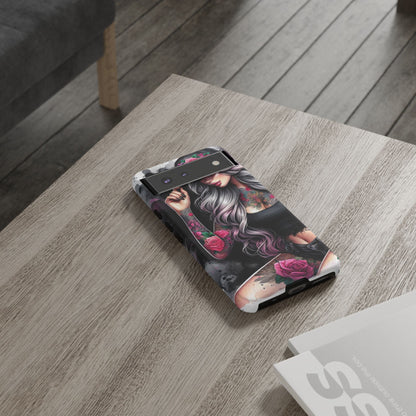 Ink & Roses – Edgy Floral Rebel Mobile Cover