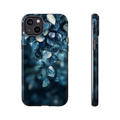Blue Crystal Aesthetic Phone Case for iPhone, Google Pixel, Samsung