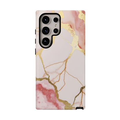 Beautiful Pink Minimal Marble Case Design