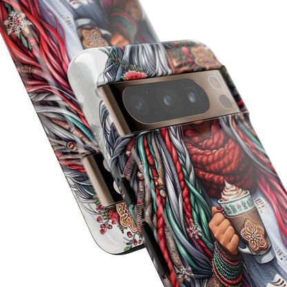 Boho Winter Queen – Cozy Dreads & Holiday Vibes Mobile Cover