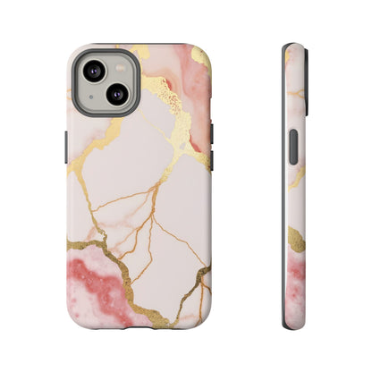 Beautiful Pink Minimal Marble Case Design