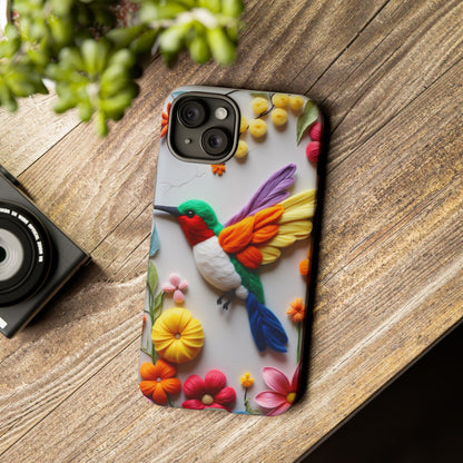 Elegant Hummingbird with Floral Mosaic Design | Nature's Artistic Vibes | iPhone 16 Pro