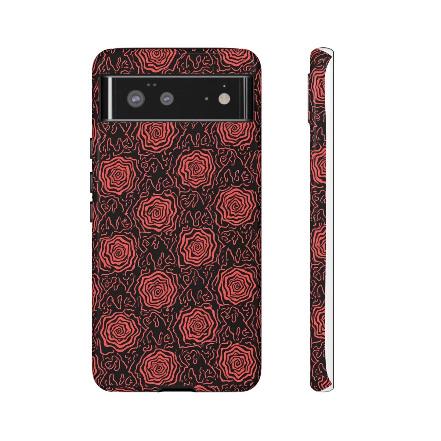 Red roses abstract geometric seamless pattern design