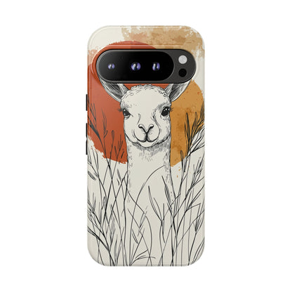 Hello Sunshine: The Llama in the Tall Grass Phone Case for iPhone, Samsung & Pixel
