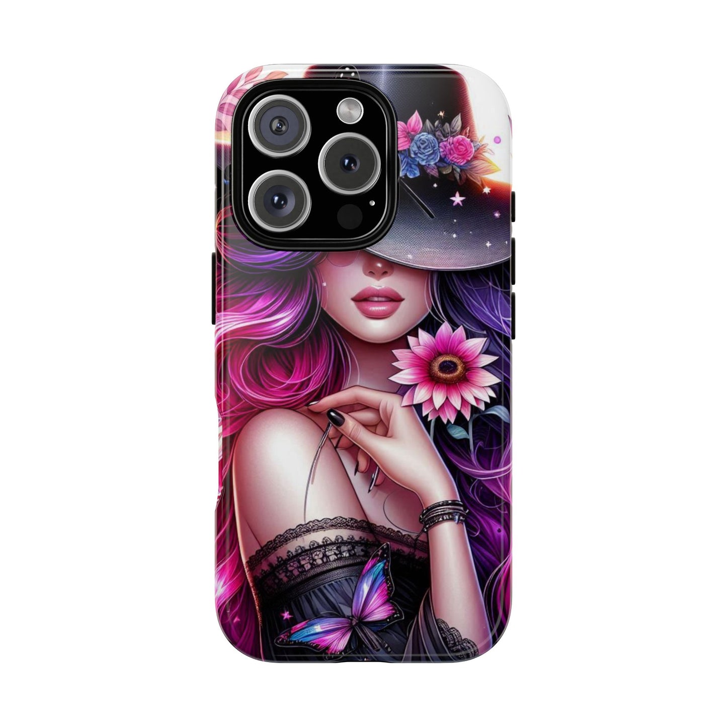 Celestial Charm – Cosmic Cowgirl & Butterfly Magic Mobile Cover