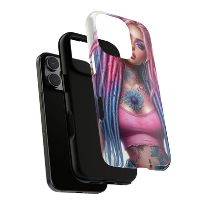 Boho Dream – Vibrant Dreadlocks & Floral Ink Mobile Cover