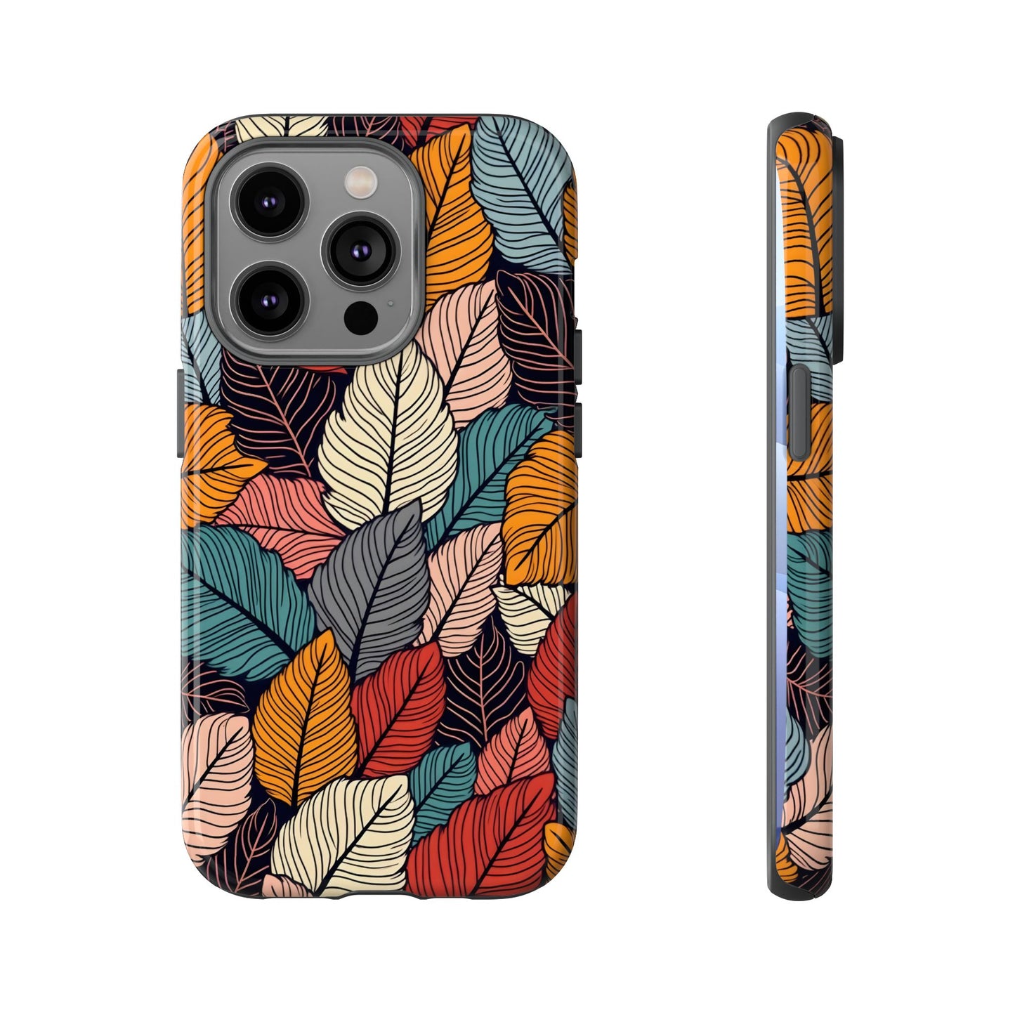 Colorful Abstract Leaves Pattern Design