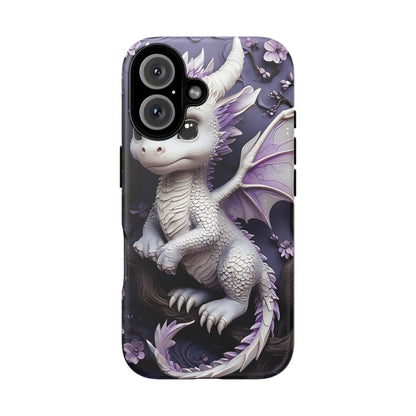 Charming Young Dragon on a Branch Phone Case Design