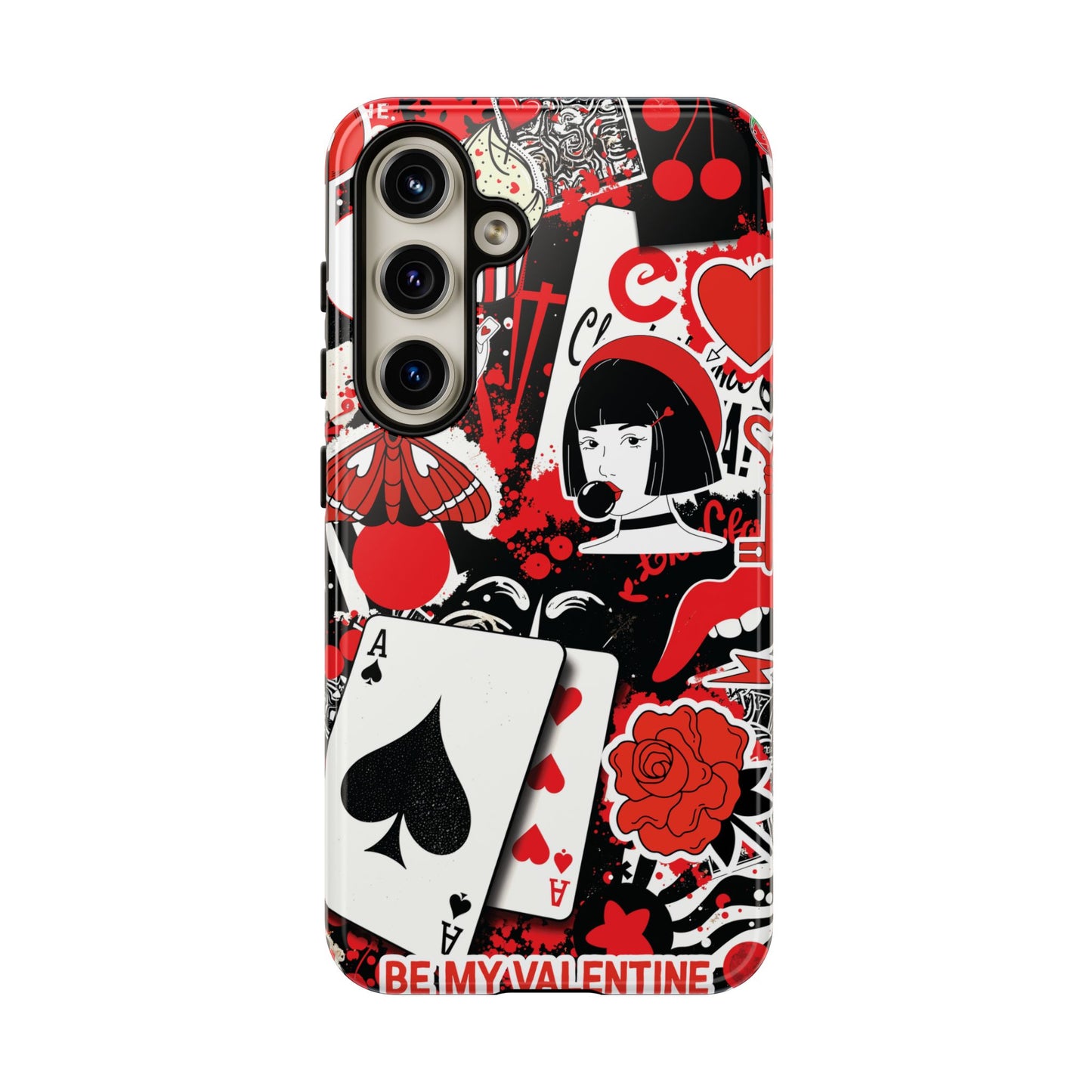 Bold Red & Black Ace Card Phone Case