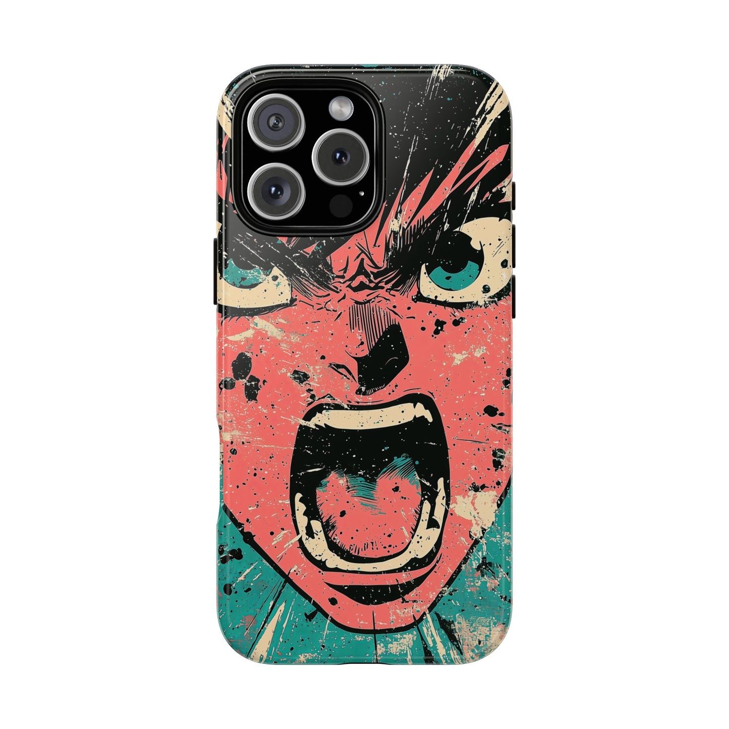 Rage Unleashed | Retro Scream Manga Phone Case for iPhone, Samsung & Pixel