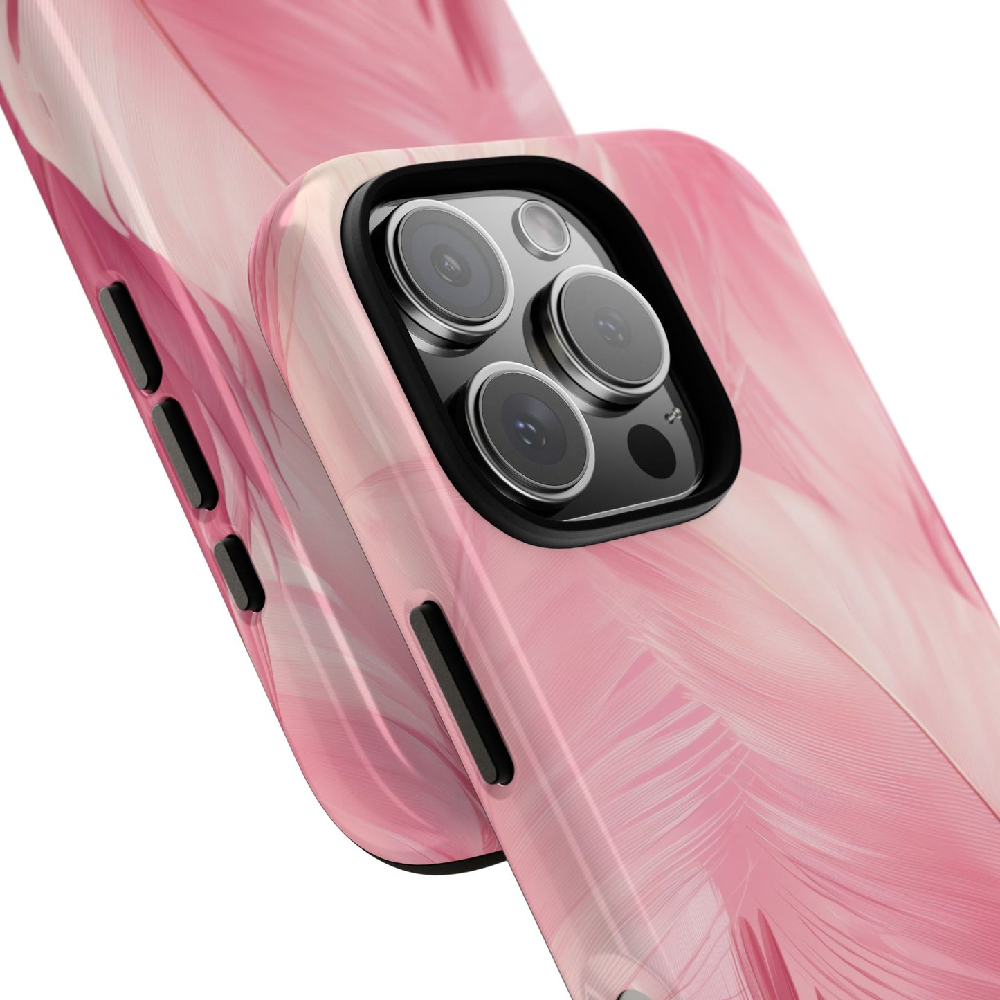 Soft Pink Flamingo Feather Phone Case for iPhone, Samsung & Google Pixel