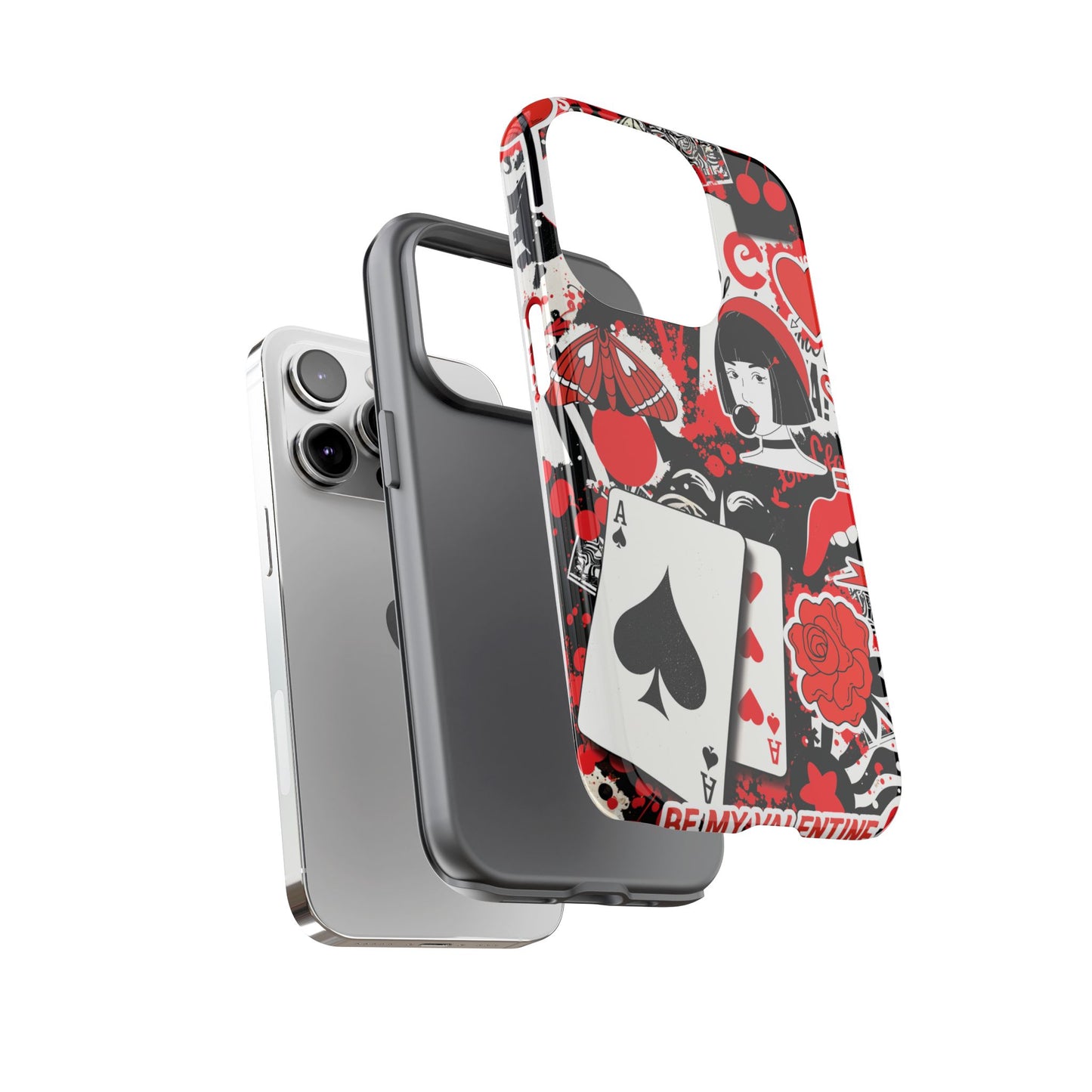 Bold Red & Black Ace Card Phone Case