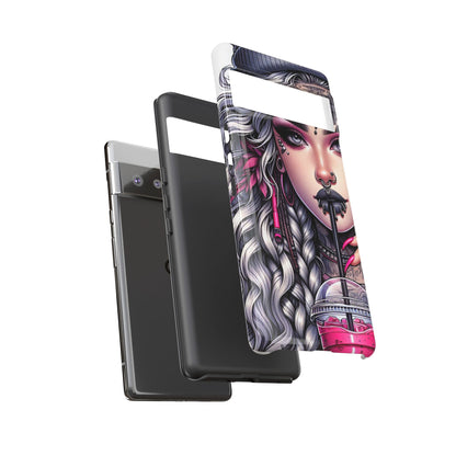Icy Rebel – Silver Dreads & Edgy Street Chic Mobile Cover
