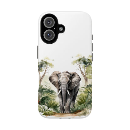 Serene Jungle Elephant Mobile Cover – Watercolor Wildlife Design